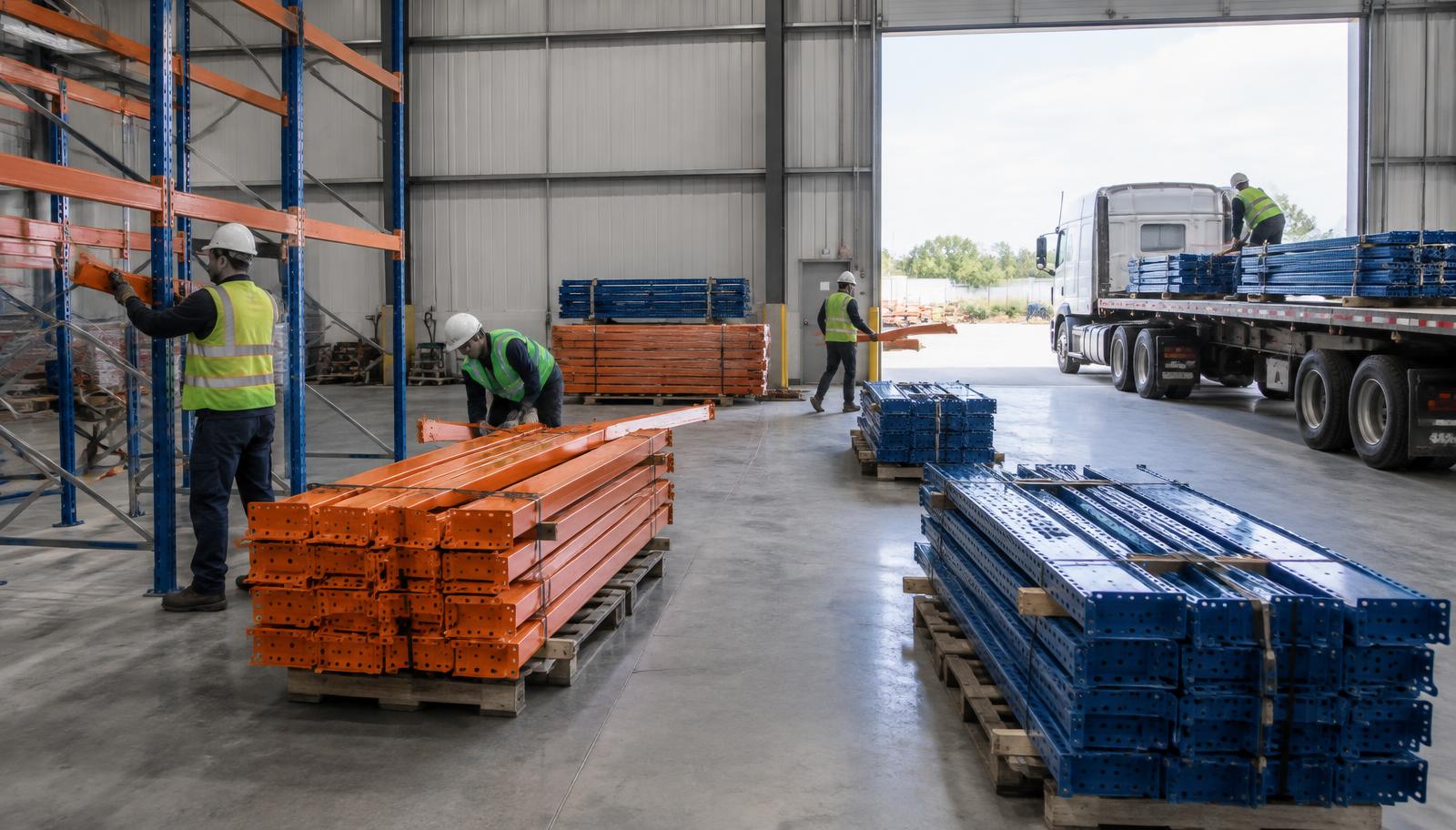 Pallet rack teardown for a Brooks warehouse relocation