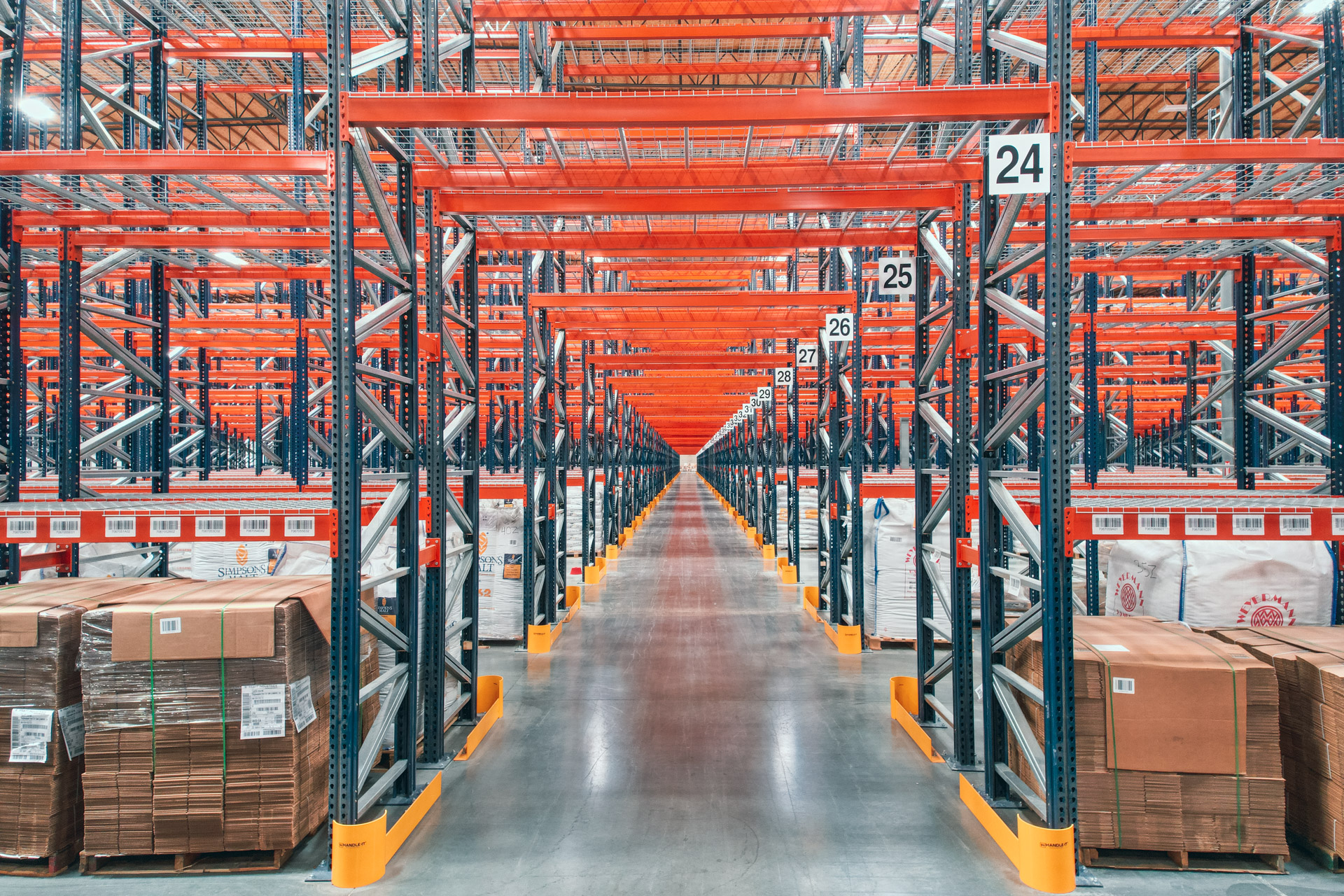 Industrial pallet racking installation in La Grange warehouse